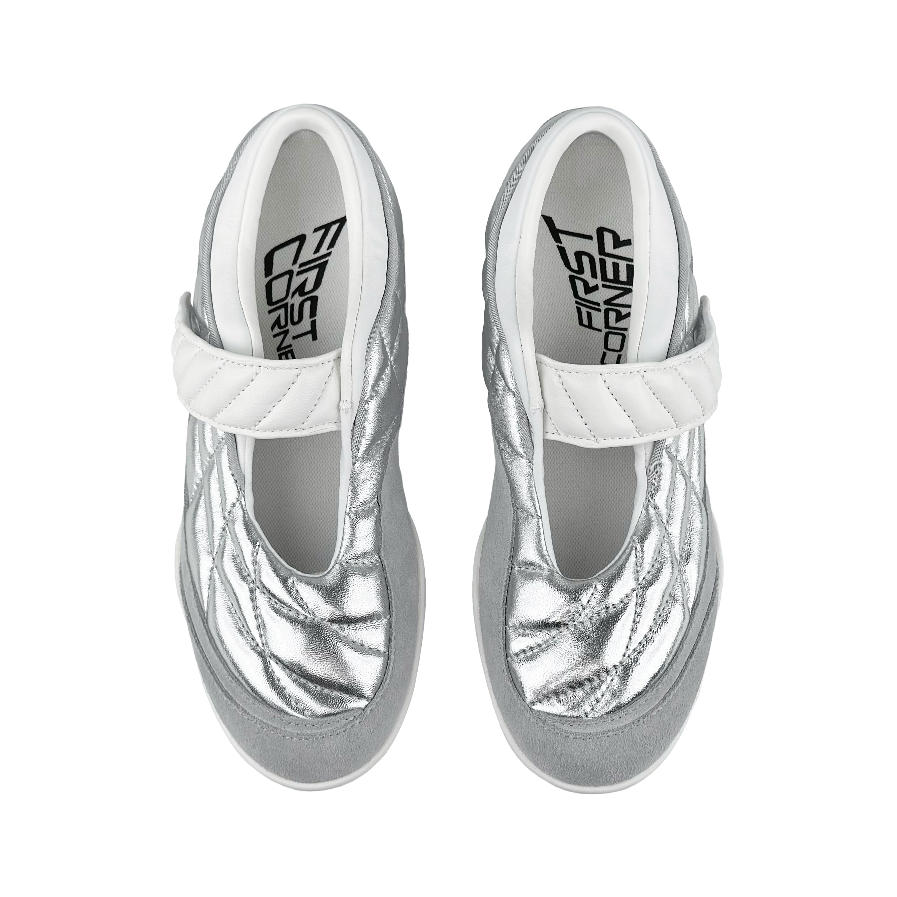 French-Style Mary Jane Shoes – Silver Gray | FIRSTCORNER